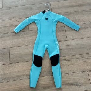 Aqua Full-Body Wetsuit with Black Accents